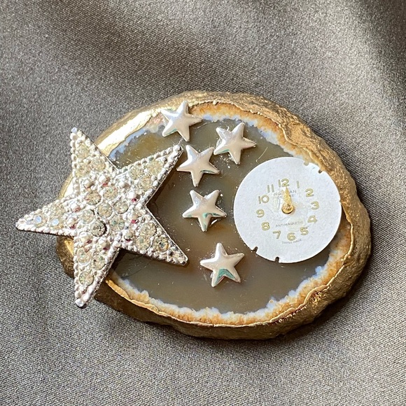 Vintage Handmade Onyx Fantasy Brooch - Picture 2 of 7